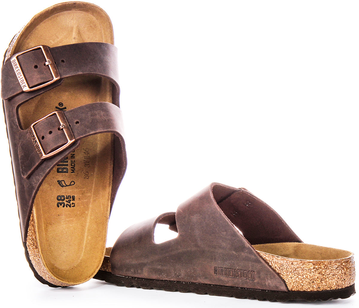 Birkenstock Arizona Women’s Brown Genuine Leather Two-Strap Sandals