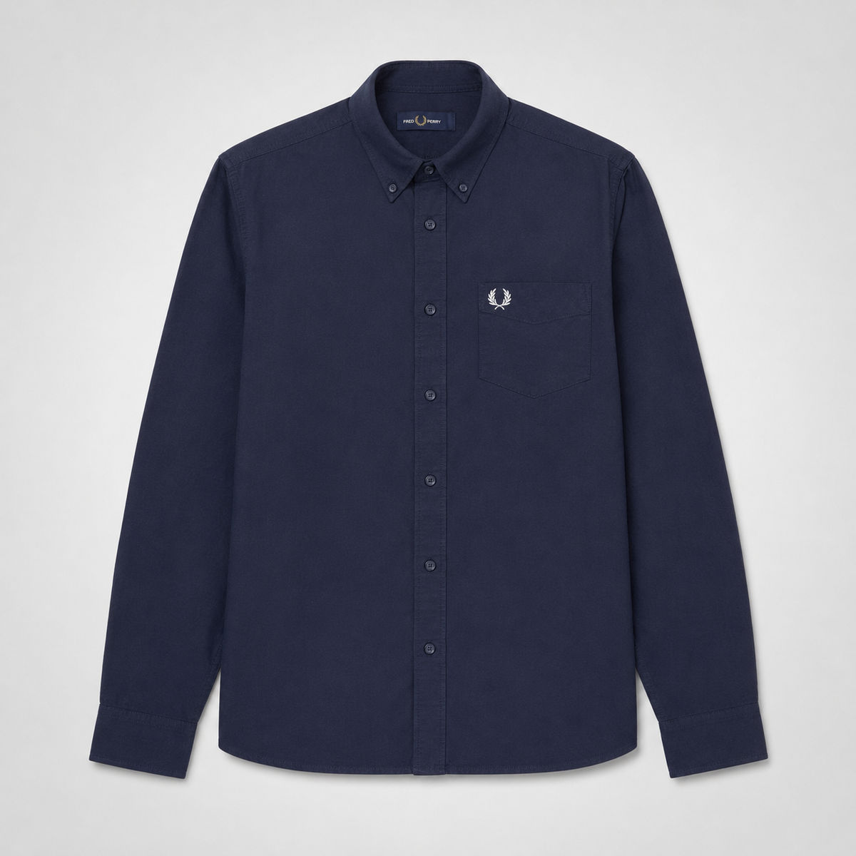 Fred Perry Men's Long Sleeve Button-Down Shirt – Premium Cotton Smart Casual Shirt